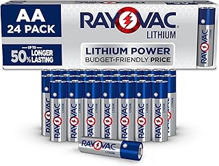 Rayovac 1.5V Lithium AA Batteries (24 Pack), Double A Batteries
