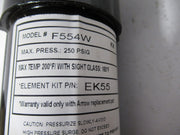 New Coalescing Filter 1/2" 37 CFM by Arrow Pneumatics – Zinc, Black, Model F554W
