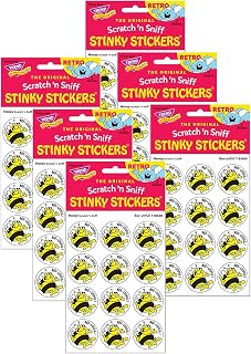 Trend Enterprises TREND Bee-utiful! Honey Scented Retro Scratch 'n Sniff Stinky Stickers, 24 Per Pack, 6 Packs