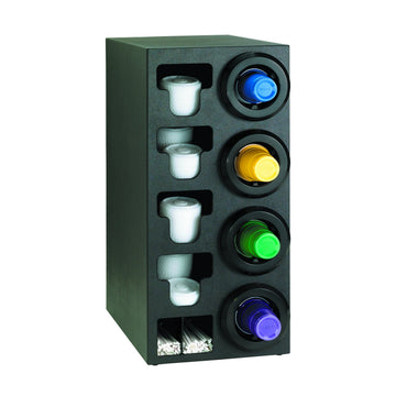 Countertop Cup Dispensing Cabinet by DISPENSE-RITE – Plastic, Black, Model STL-C-4RBT