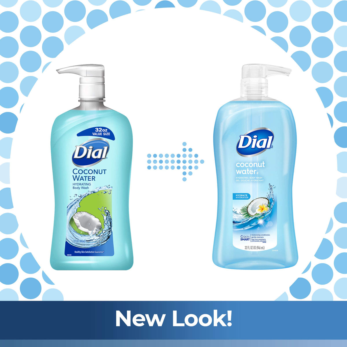 Body Wash Coconut Water & Spring Water Scents 32 fl oz (2-Pack) by Dial – Pack of 2