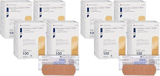 Henry Schein Fabric Adhesive Strip Bandages 1" x 3", Sterile, 800 Ct (Pack of 8)