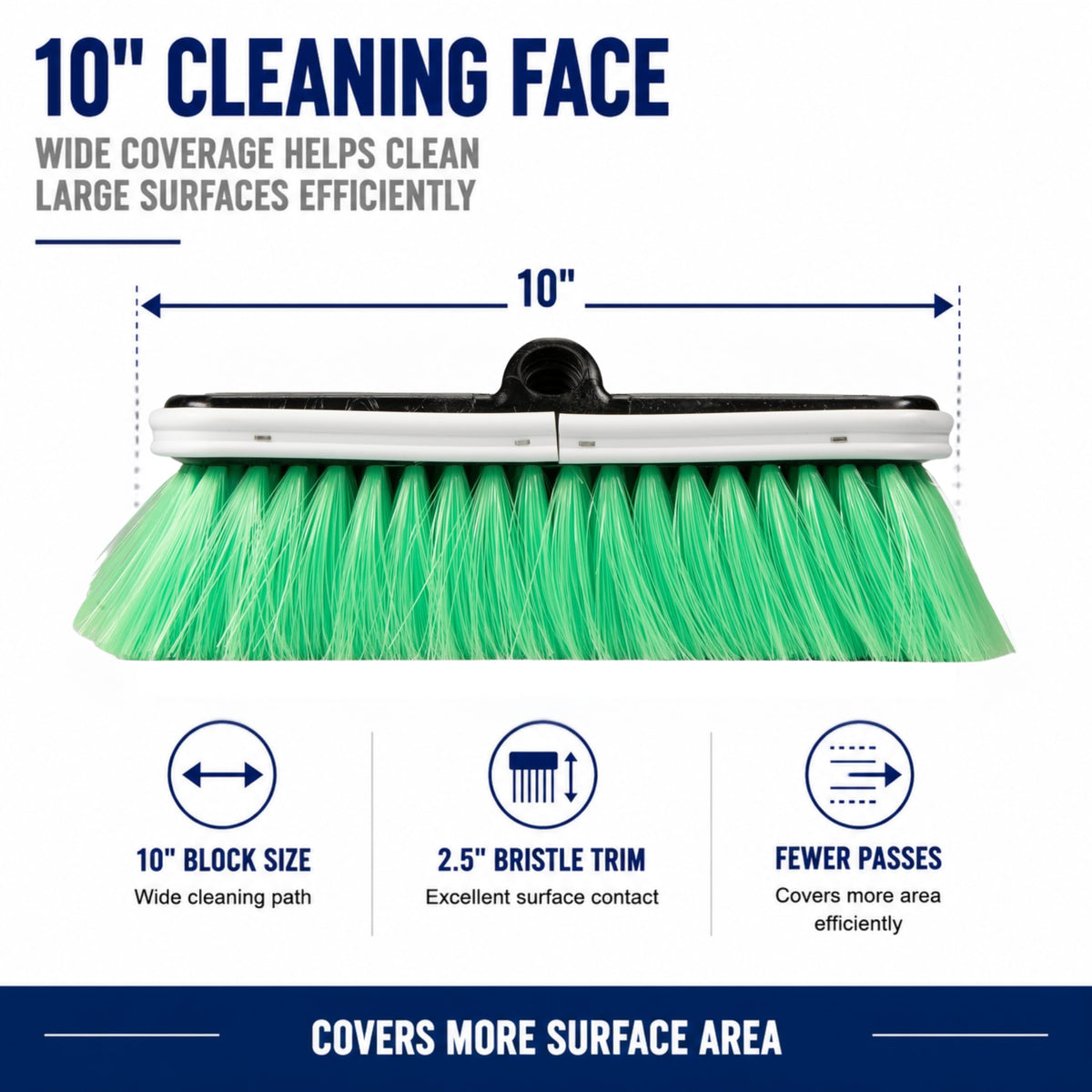 Vehicle Wash Brush Head by Carlisle FoodService Products – 2-1/2", Plastic, Green,red, Model 3646875