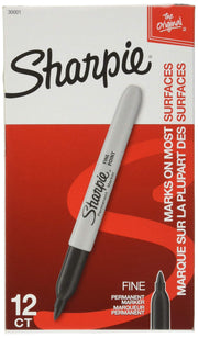 Permanent Marker by Sharpie – 1 Count (Pack of 12), Plastic (Body), Felt (Tip), Black, Pack of 12, Model 30101PP