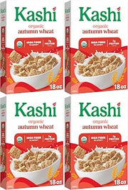 Kashi Breakfast Cereal, Organic, Whole Grain, Autumn Wheat, 18oz Box (1 Box) (Pack of 4)