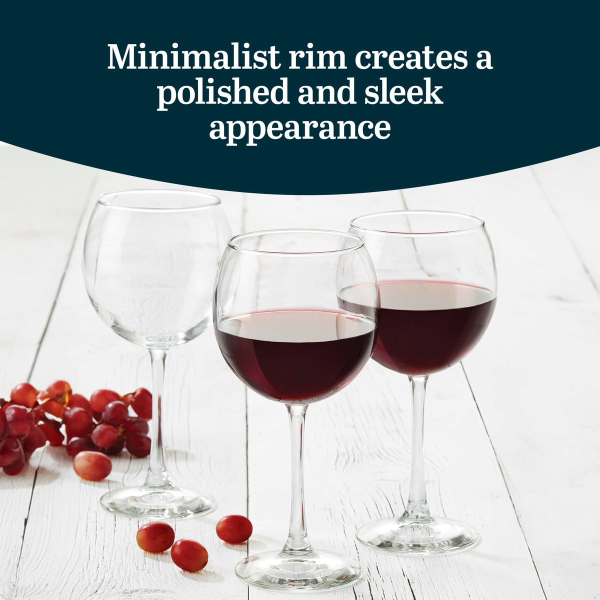Libbey Balloon Red 6 / 6 count / Vina Wine Glasses