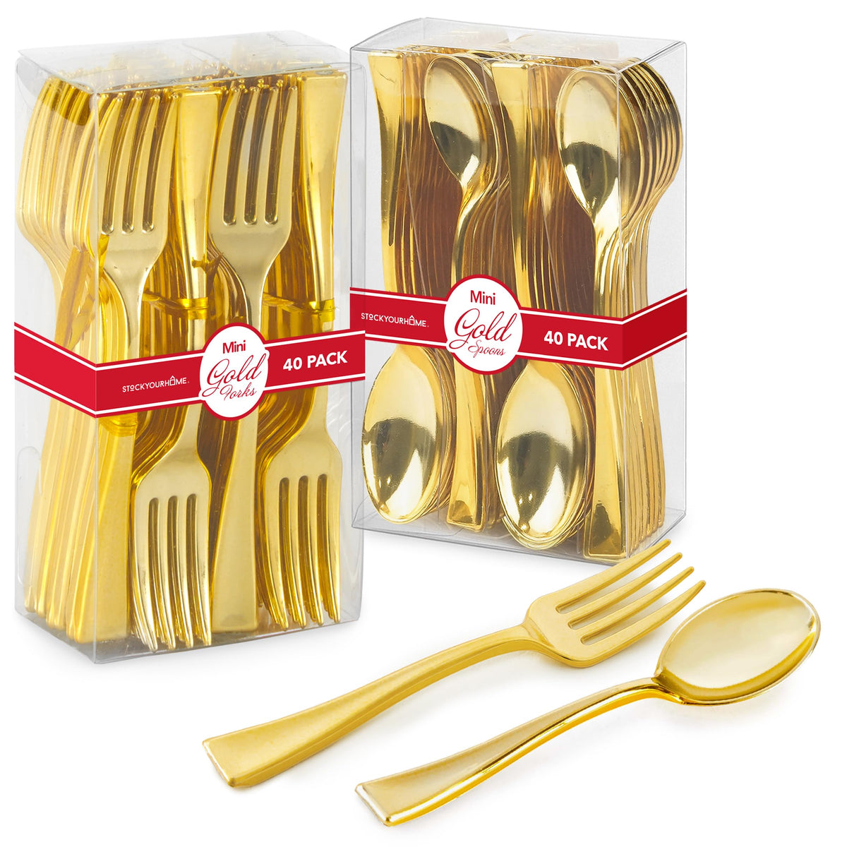 Stock Your Home Gold / 4 Inch / Modern Spoons