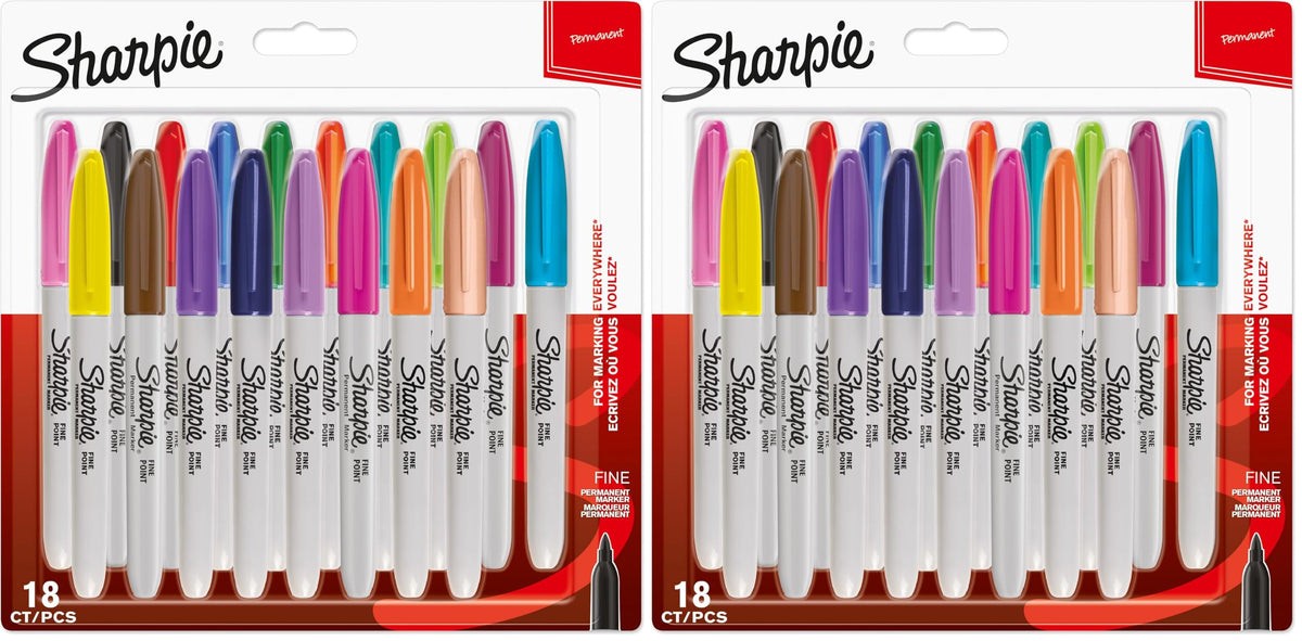 Sharpie Standard colours assortment / 1 Count (Pack of 36) / Permanent Marker Permanent Markers