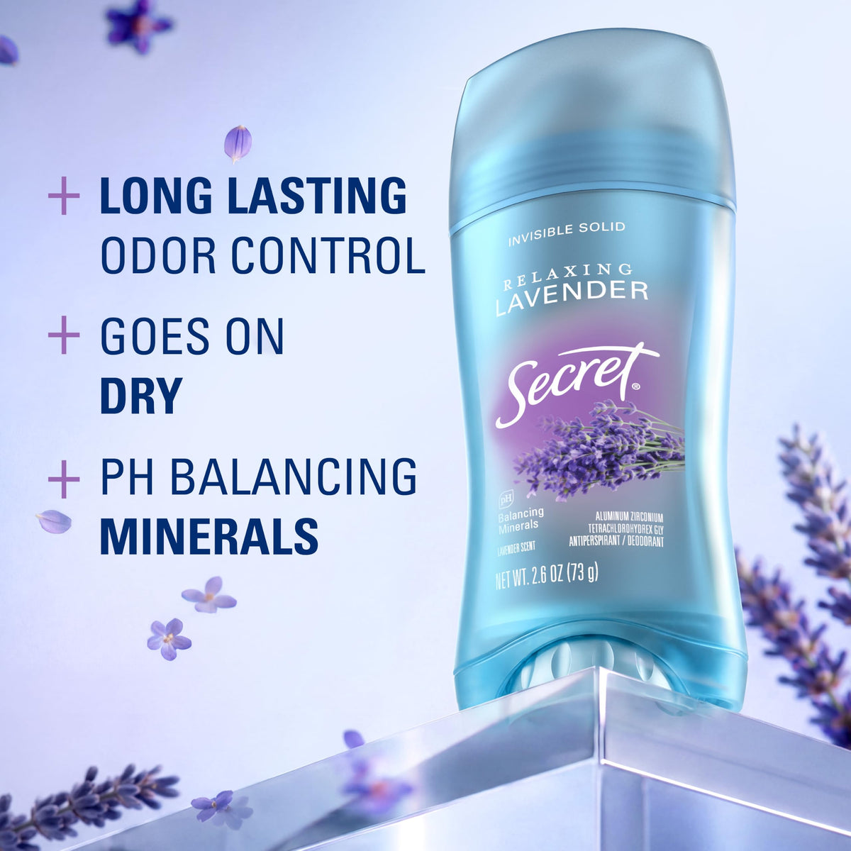 Secret Lavender / 2.6 Ounce (Pack of 3) / 3 Antiperspirant Deodorant