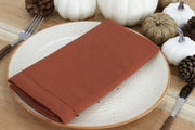PurpleEssences Cloth Napkins, 18 x 18 Inches, Set of 12, Rust
