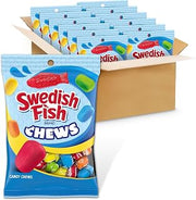Swedish Fish Chews Soft & Chewy Candy, Bulk Candy, 12-5.12 oz Bags