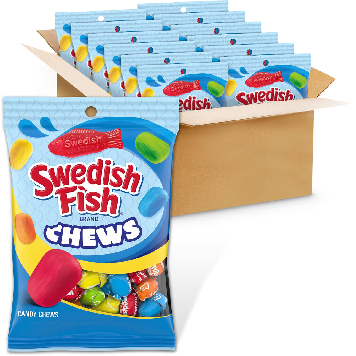 Chews Soft & Chewy Candy by Swedish Fish – 5.12 oz, Pack of 12