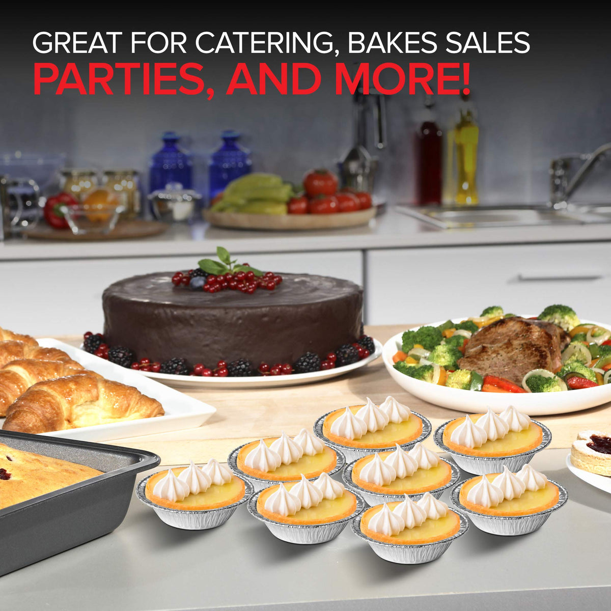 Stock Your Home 200 Pack (3 Inch) / Silver / 200 Pie Pans