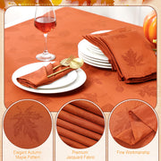 Tegeme Cloth Napkins, 18 x 18 Inch Set of 12, Rust