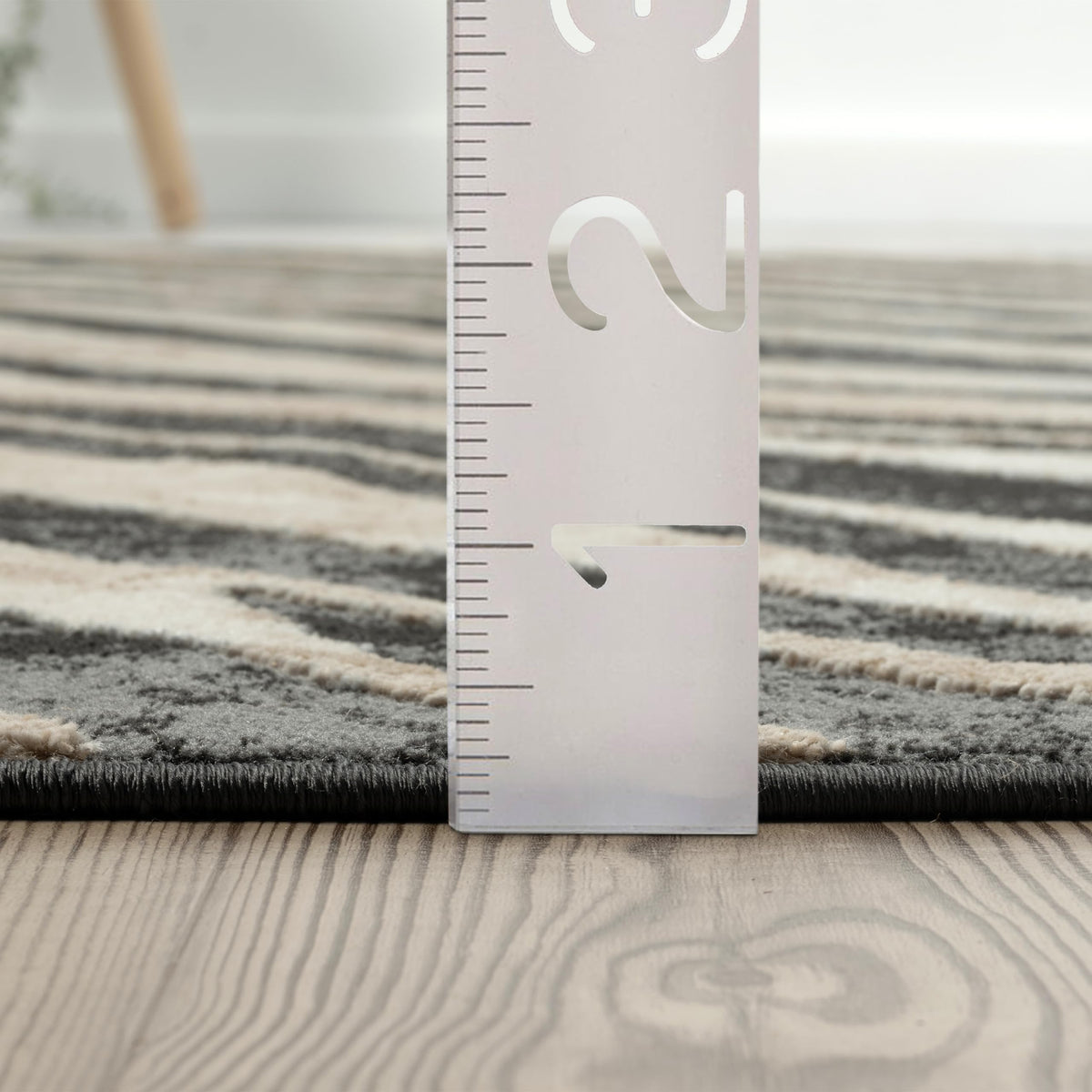 Terra Area Rug for Living Room by Abani – 9' x 12' (Rectangular), Polypropylene, Grey, Model TER160A-9