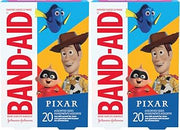 Band-Aid Bandages, Disney/Pixar Mashup Characters, Assorted 20 ct (Pack of 2)