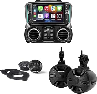Alpine i509-WRA-JK 9 in SPV-10TW-WRA SPV-65RGB-CAN Wrangler Bundle | 9 in multimedia receiver bundle with SPV-10TW-WRA and SPV-65RGB-CAN components for Wrangler audio upgrades.