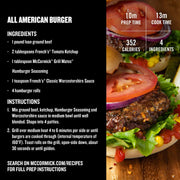 McCormick Hamburger Seasoning by Grill Mates – 2.75 Ounce (Pack of 1), Model 052100142593