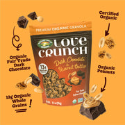 Dark Chocolate & Peanut Butter Granola by Love Crunch – 11.5 Ounce (Pack of 6), Pack of 6, Model 16207U2