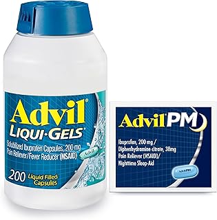 Advil + PM Bundle, Ibuprofen 200mg, Pain & Sleep Relief