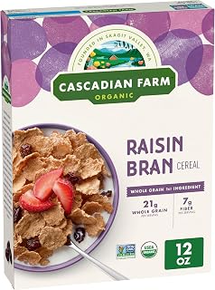 Cascadian Farm Organic Raisin Bran Cereal, 12 oz (Pack of 5)