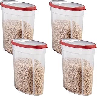 Rubbermaid Flex and Seal Food Storage Container, 1.5 Gallon | Cereal Keeper | Canister | Pack of 4