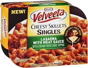 Kraft Velveeta Lasagna with Meat Sauce Cheesy Skillets Singles Microwave Dinner 9 oz (Pack of 6)