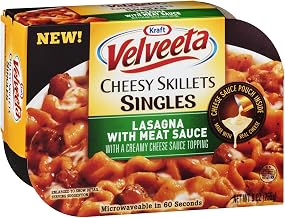 Kraft Velveeta Lasagna with Meat Sauce Cheesy Skillets Singles Microwave Dinner 9 oz (Pack of 6)