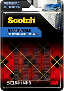 Scotch Removable Double-Sided Mounting Squares, 35 Squares per Pack