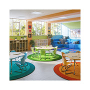 Kid Essentials All Around Area Rug in Color Orange by Joy Carpets – 13'2" (Round), Nylon, Orange