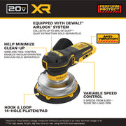 20V MAX XR 6 in. Cordless Random Orbital Sander () by DEWALT – Black, Yellow, Model DCW230B