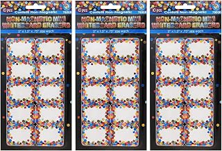 Ashley Productions Non-Magnetic Mini Whiteboard Erasers, Confetti, 10 Per Pack, 3 Packs