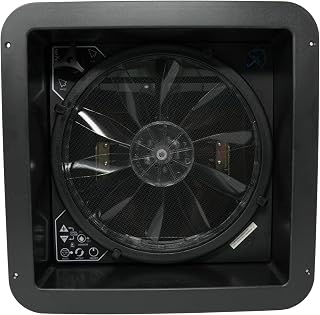 MAXXAIR Maxxfan Plus 00-04550K RV Roof Vent Fan, 10-Speed, Smoke Lid