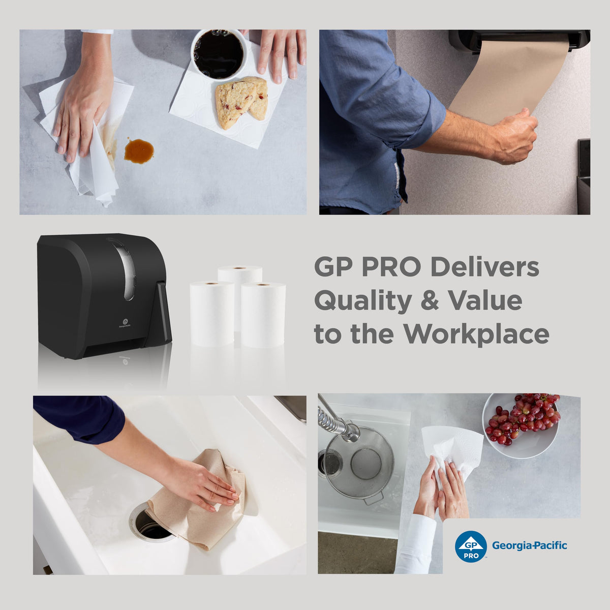 Pacific Blue Select 7.875" Premium 2-Ply Paper Towel Rolls by GP PRO (Georgia-Pacific) – White, 28000, 350 Feet Per Roll, 12 Rolls Per Case