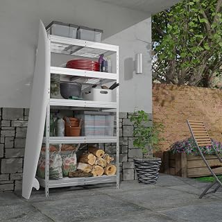 AR Shelving Rust Resistant Galvanized Wire Mesh Rack Commercial Garage, Height 71 in, Width 354 in, Depth 18 in, Model# Wire 35/18