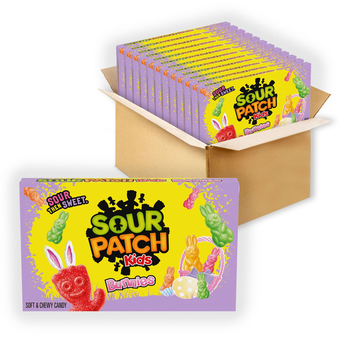 Bunnies Soft & Chewy Gummy Easter Candy by Sour Patch Kids – 3 Ounce (Pack of 12), Assorted, Pack of 12, Model 00070462433821