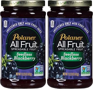 Polaner All Fruit Spreadable Fruit, Seedless Blackberry, 15.25 Ounce (Pack of 2)