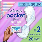 Always Pocket Flexfoam Pads, Size 2, Heavy, with Wings, 20 Count