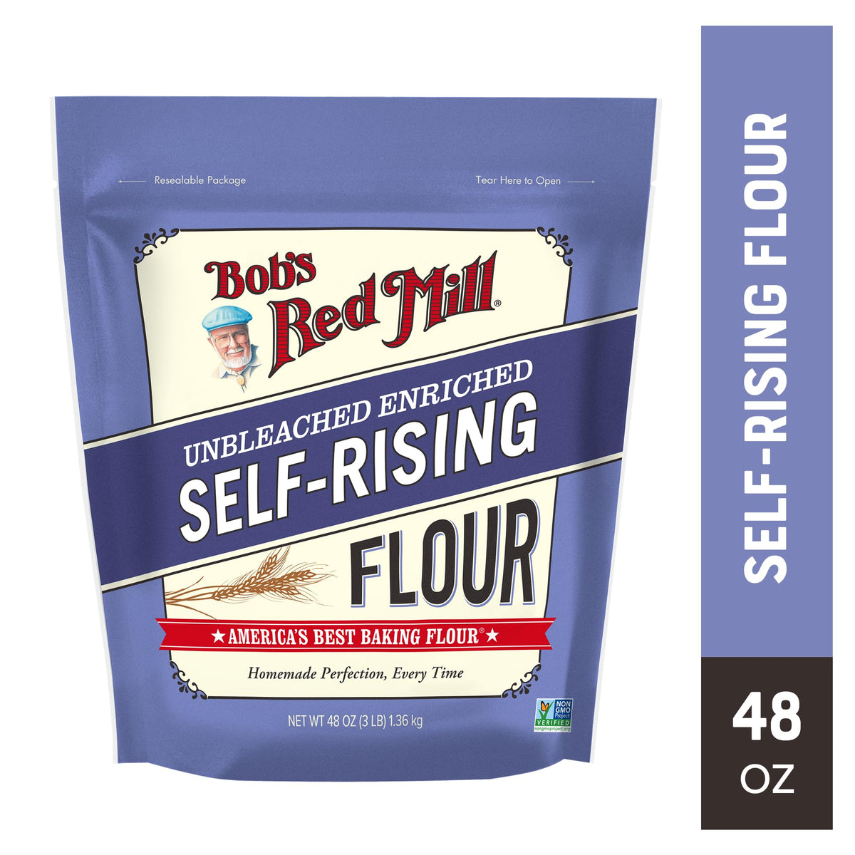 Self-Rising Flour by Bob's Red Mill – 48 Ounce (Pack of 1)