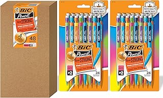 BIC Xtra-Strong Mechanical Pencil, Colorful Barrel, Thick Point (0.9mm), 48-Count