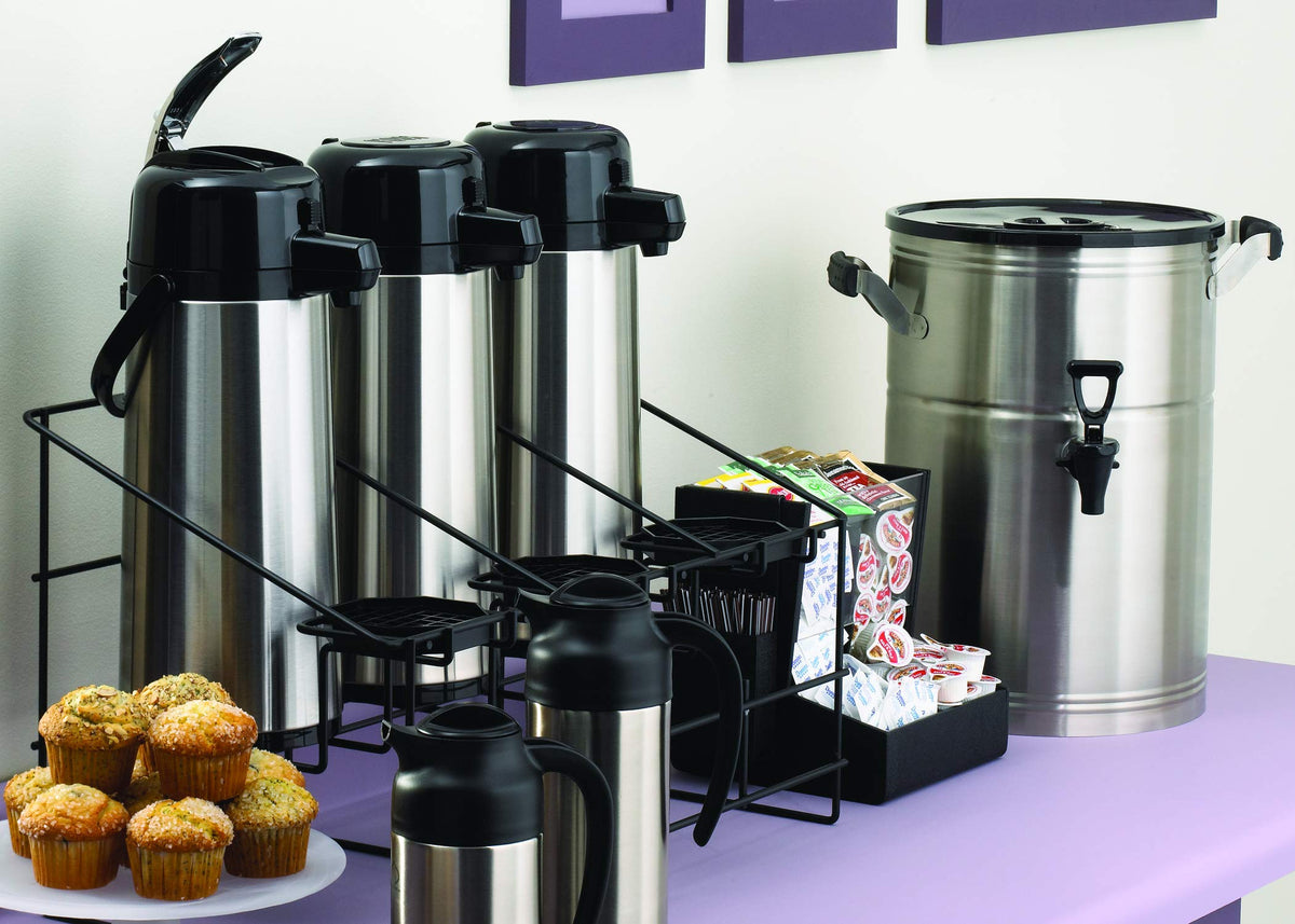 Service Ideas 84.5 Ounces / PUMP LID / Brushed Thermal Carafes