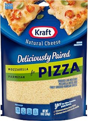 Kraft Expertly Paired Natural Traditional Cut Mozzarella & Fine Cut Parmesan Shredded Cheese (8 oz Pouch)