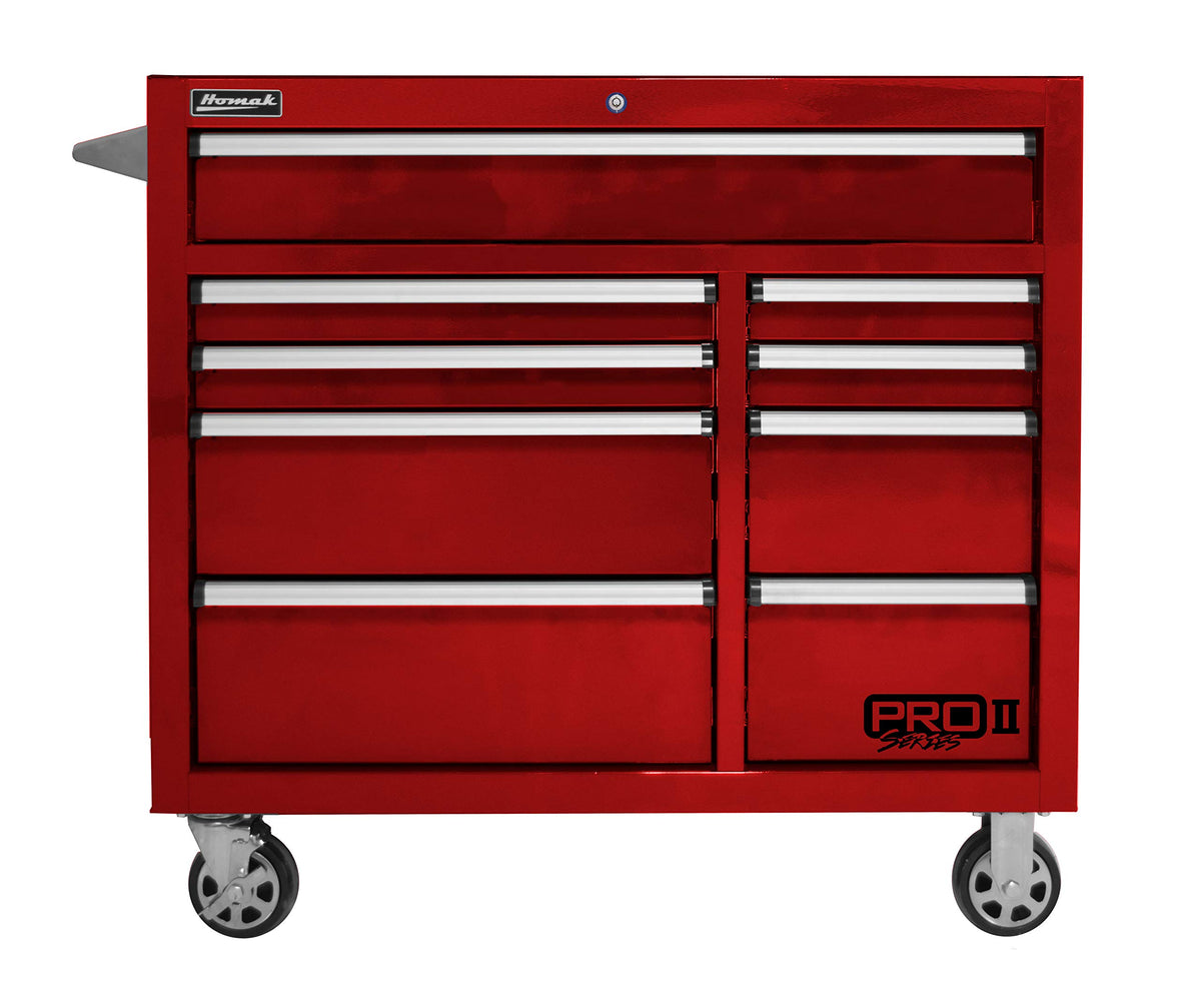 Homak Red / 41 Inch - 9-Drawer Roller Cabinet / 1 Tool Chests & Cabinets