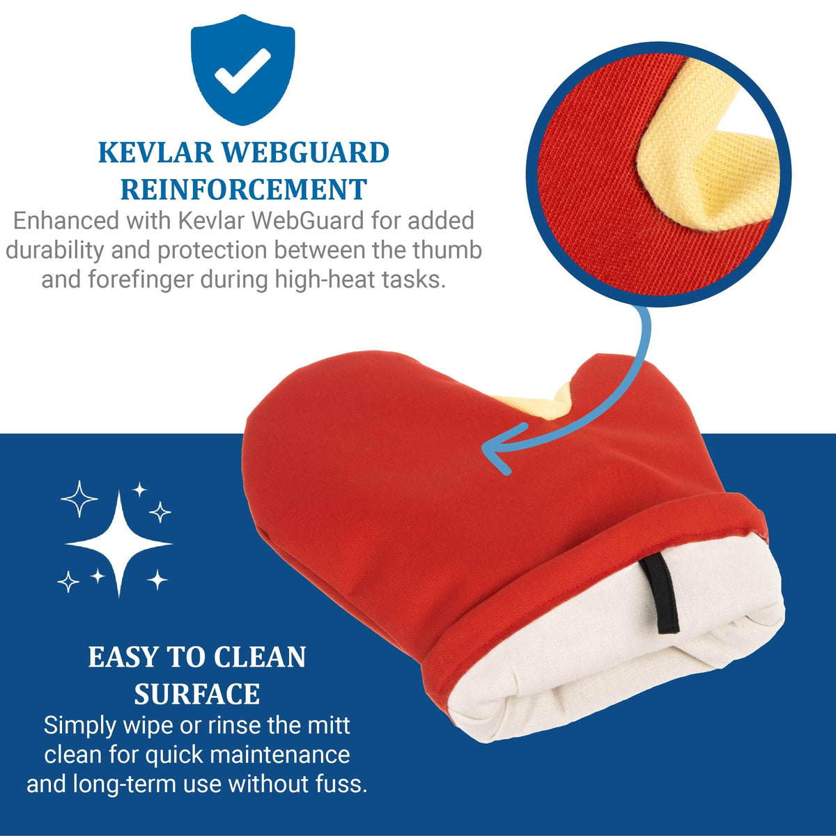 San Jamar 13" / Conventional / Red Oven Mitts