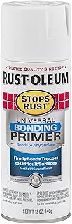 Rust-Oleum Stops Rust Universal Bonding Primer Spray, Flat White | Superior Adhesion | Bonds to Difficult Surfaces | Interior/Exterior Use | Improves Topcoat Performance