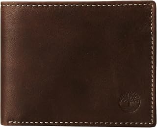 Timberland Men's Leather Wallet With Attached Flip Pocket
