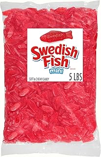 Swedish Fish Mini Soft & Chewy Gummy Candy, Bulk Candy, 5 lb