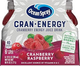 Ocean Spray Cran-Energy, Cranberry Raspberry Energy Juice Drink, 10 Ounce Bottles, 6 count