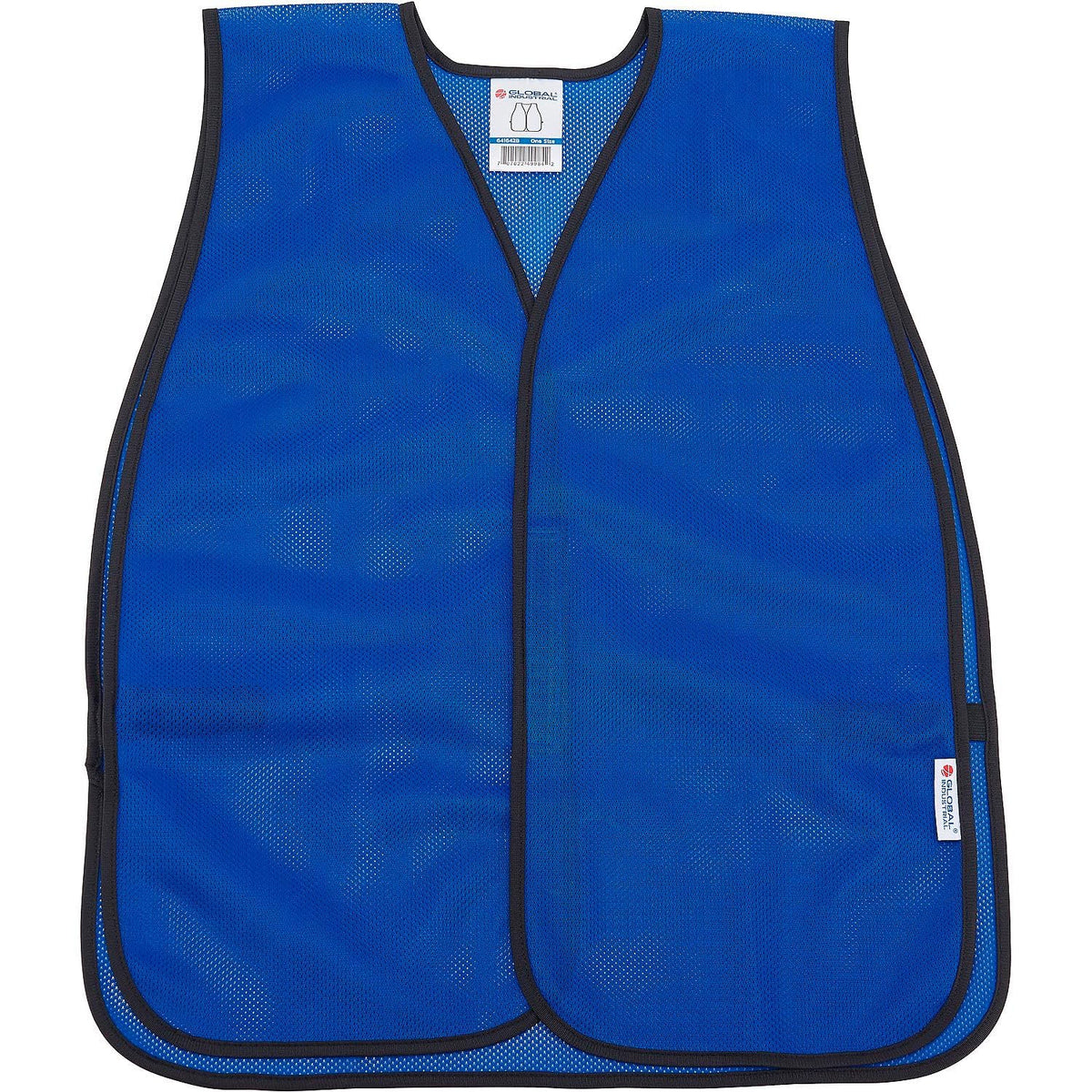 Mesh Hi-Vis Safety Vest by Global Industrial – One Size, Polyester, Blue, Model 641642B