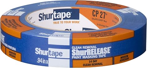 Shurtape CP 27 14-Day ShurRELEASE Painter's Tape, Multi-Surface, 24mm x 55m, Blue, 1 Roll (202872)